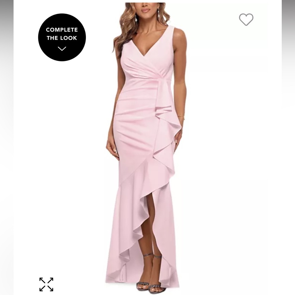 AQUA cascading ruffle dress.